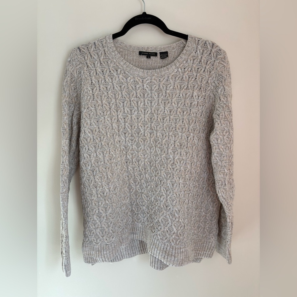 FishermanCore JEANNE PIERRE Cream Cable Knit Sweater 100% Cotton | Cabincore